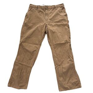 Carhartt Men's Canvas Work Dungaree Pants Loose Original Fit 40X32 Tan w/Stain*